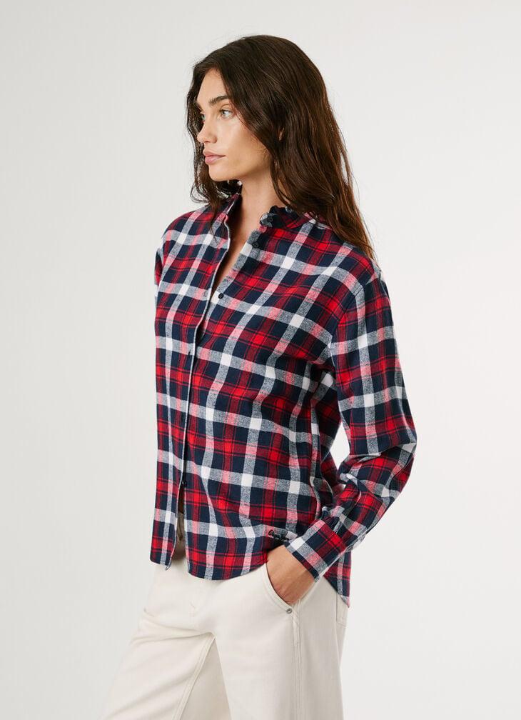 Pepe Jeans Mao Collar Checked Blouse