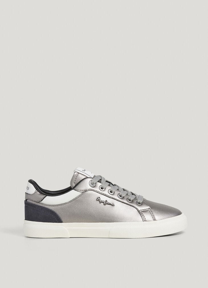 Pepe Jeans metallic classic trainers
