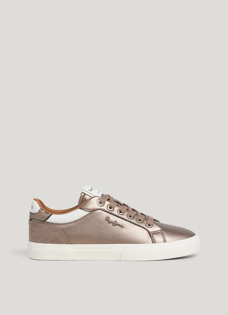 Pepe Jeans metallic classic trainers