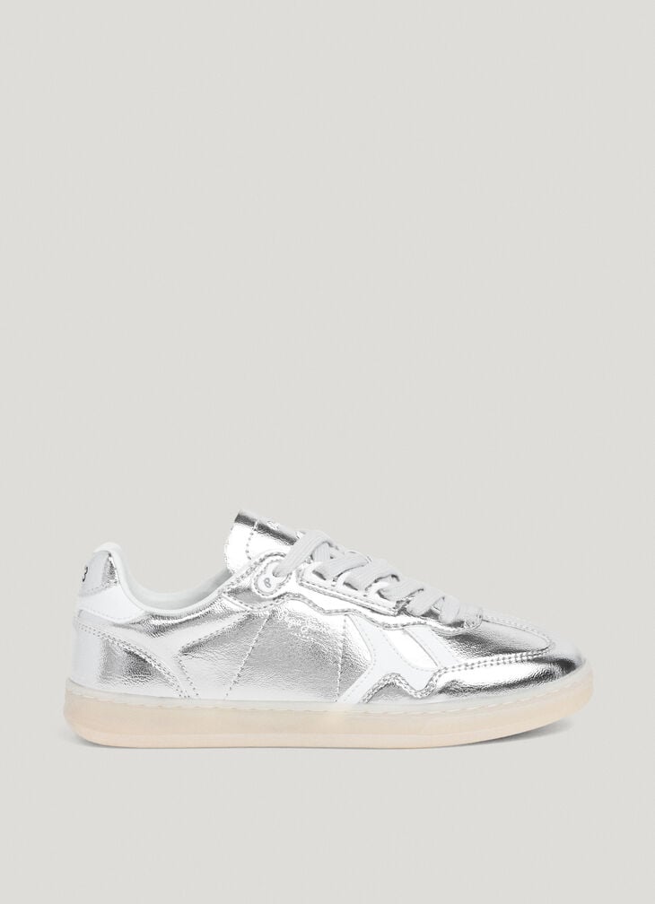 Pepe Jeans metallic cupsole sneakers