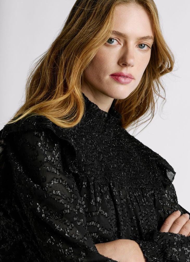 Pepe Jeans Metallic Details Fluid Blouse