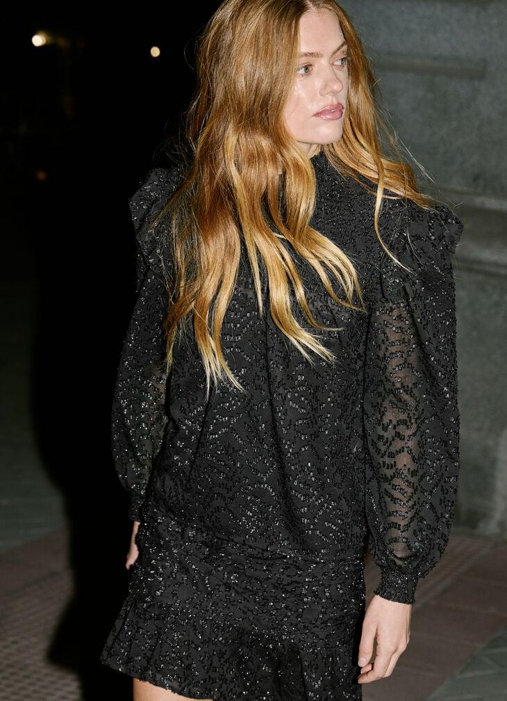 Pepe Jeans metallic details fluid blouse