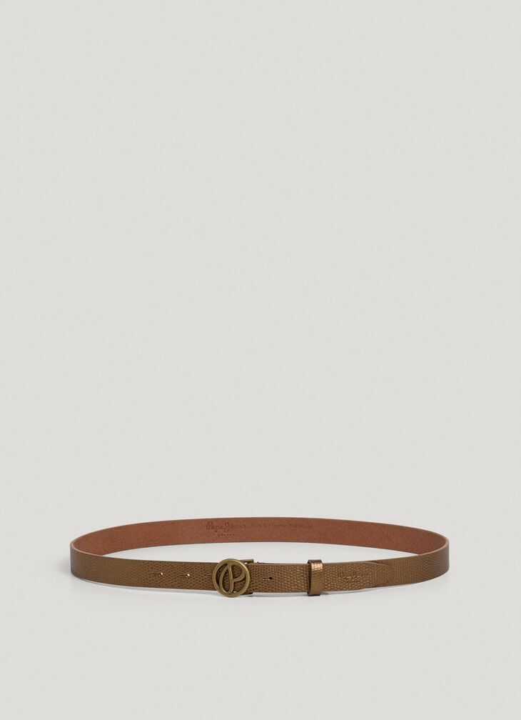 Pepe Jeans Metallic Effect Leather Belt