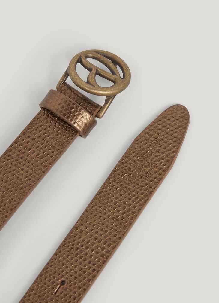 Pepe Jeans Metallic Effect Leather Belt