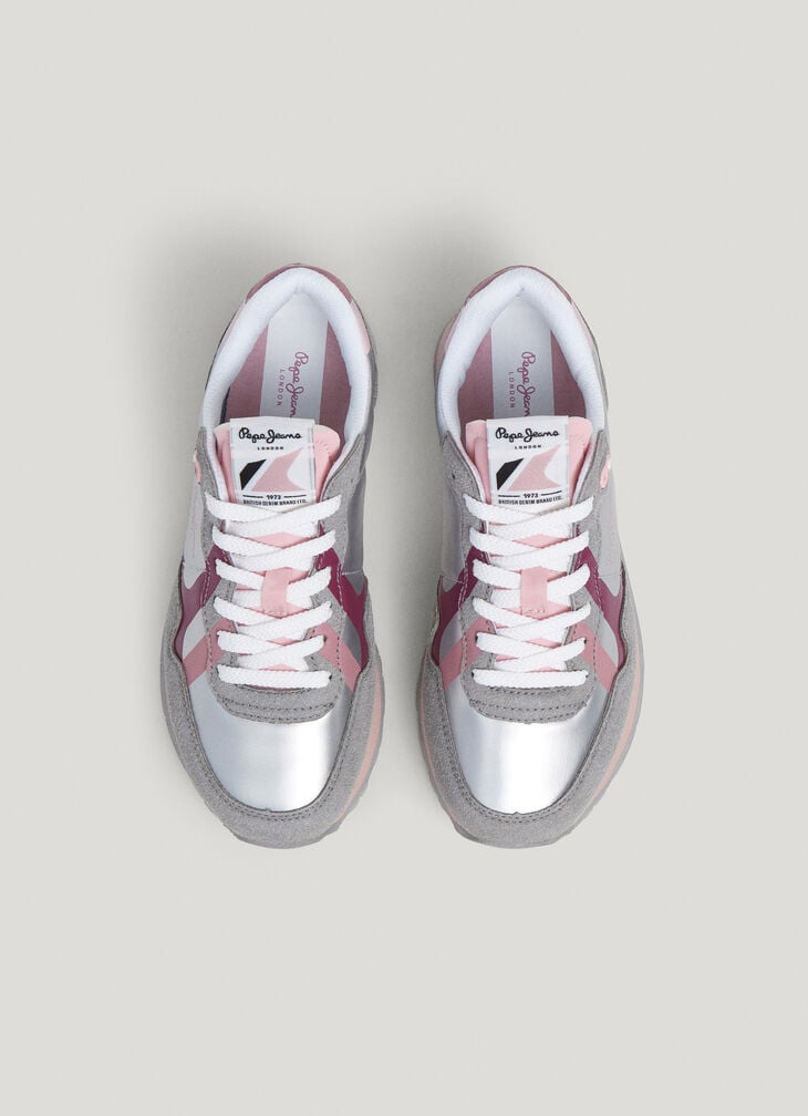 Pepe Jeans Metallic Running Trainers