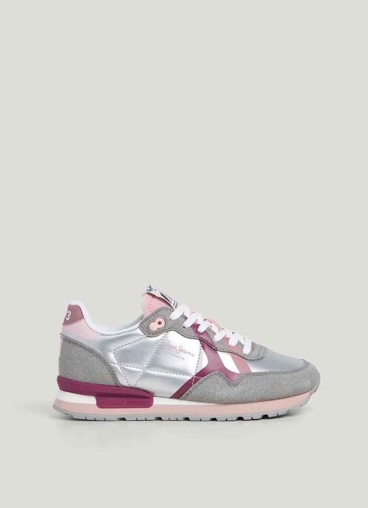 Pepe Jeans metallic running trainers