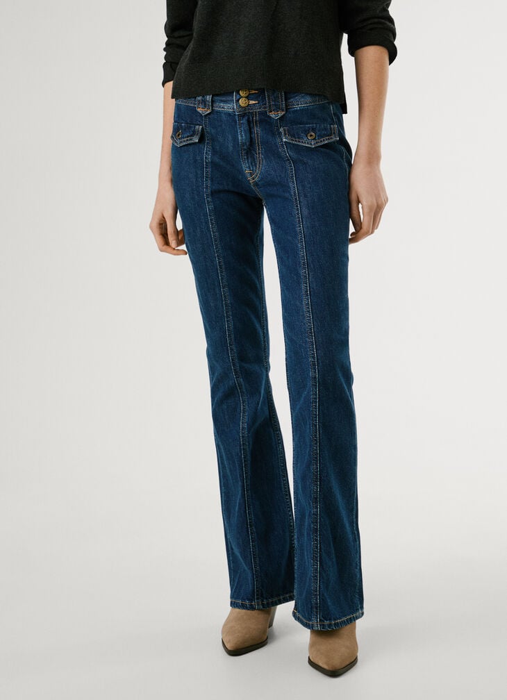 Pepe Jeans Mid-rise Flare Fit Jeans - Venus