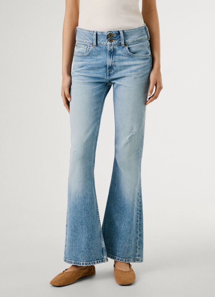 Pepe Jeans Mid-rise Flare Fit Jeans - Venus