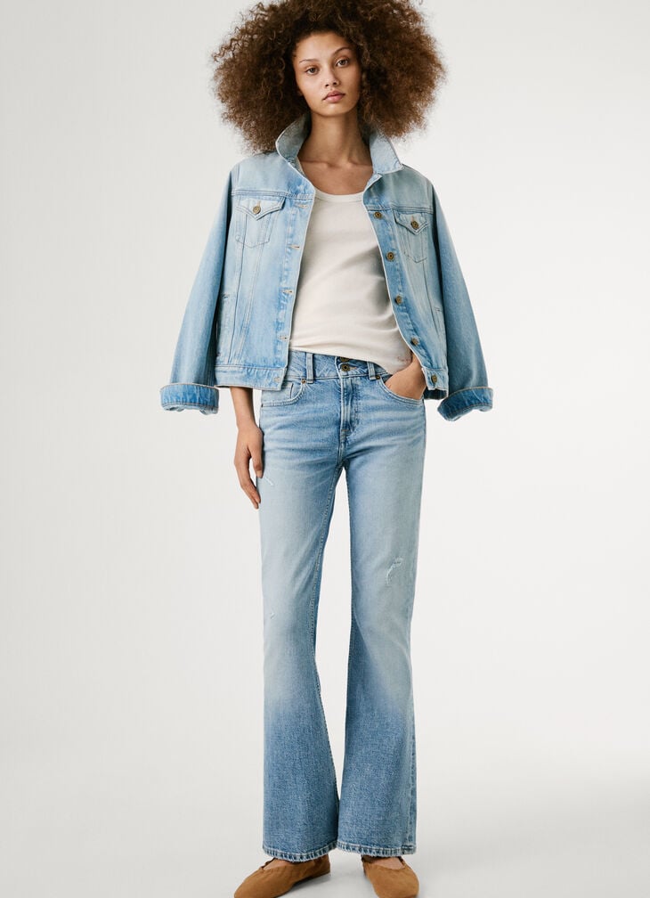 Pepe Jeans mid-rise flare fit jeans - venus
