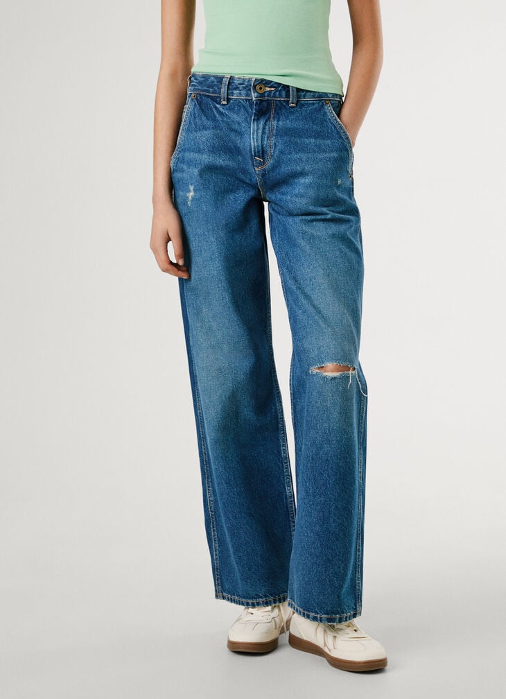Pepe Jeans Mid-rise Loose Fit Jeans - Hazel