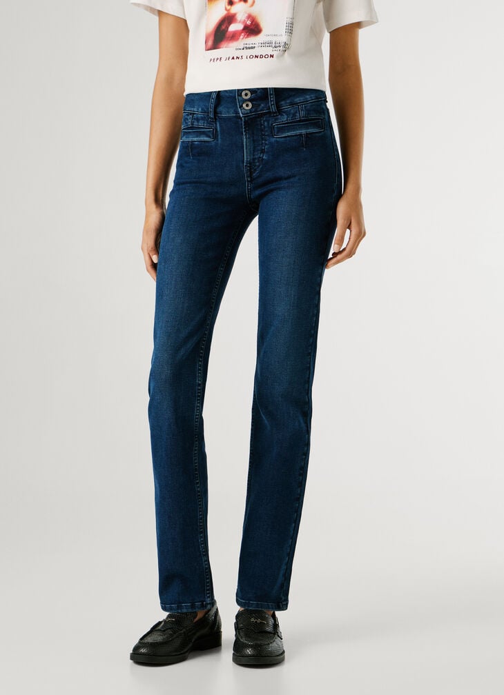 Pepe Jeans Mid-rise Straight Fit Jeans - Beryl