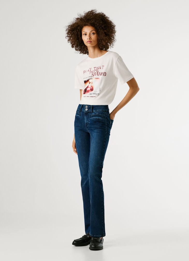 Pepe Jeans Mid-rise Straight Fit Jeans - Beryl