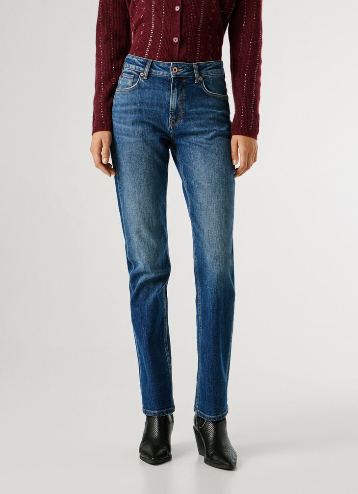 Pepe Jeans Mid-rise Straight Fit Jeans - Mary