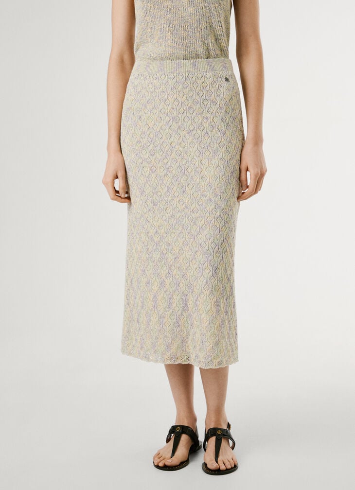 Pepe Jeans Openwork Detail Maxi Skirt