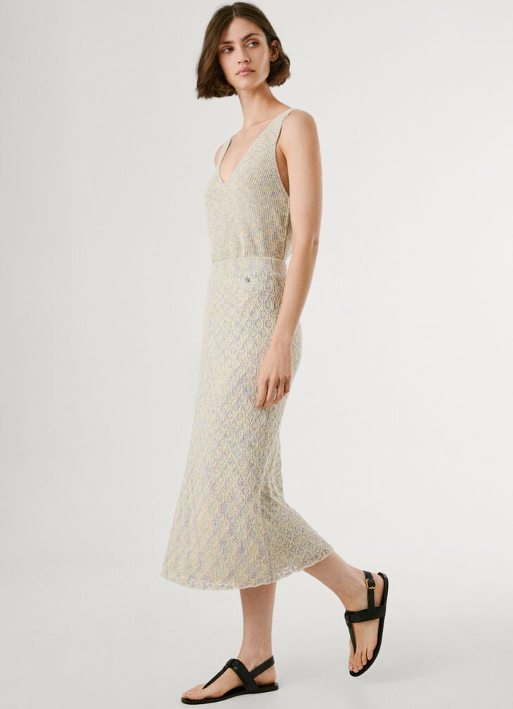 Pepe Jeans openwork detail maxi skirt