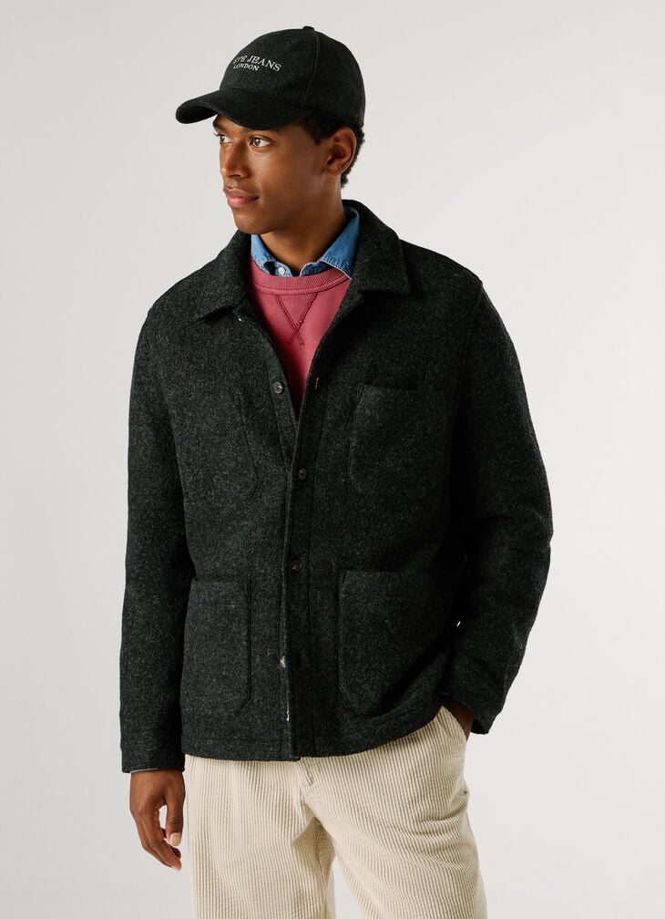 Pepe Jeans overshirt in wool blend