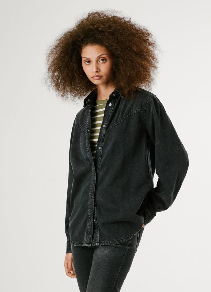 Pepe Jeans Oversized Fit Denim Shirt