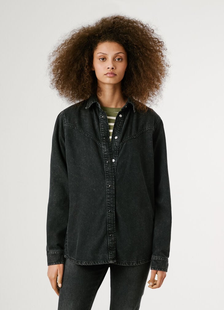 Pepe Jeans Oversized Fit Denim Shirt