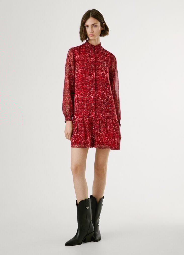 Pepe Jeans Paisley Print Mini Dress