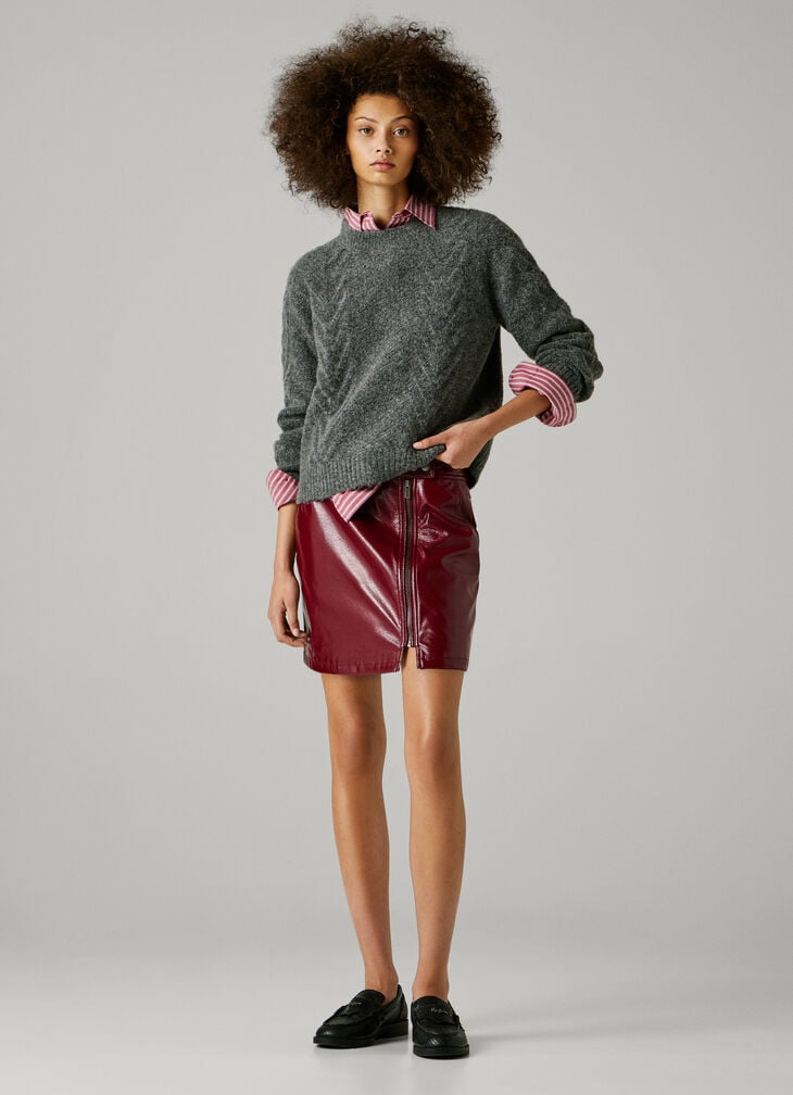 Pepe Jeans patent leather mini skirt