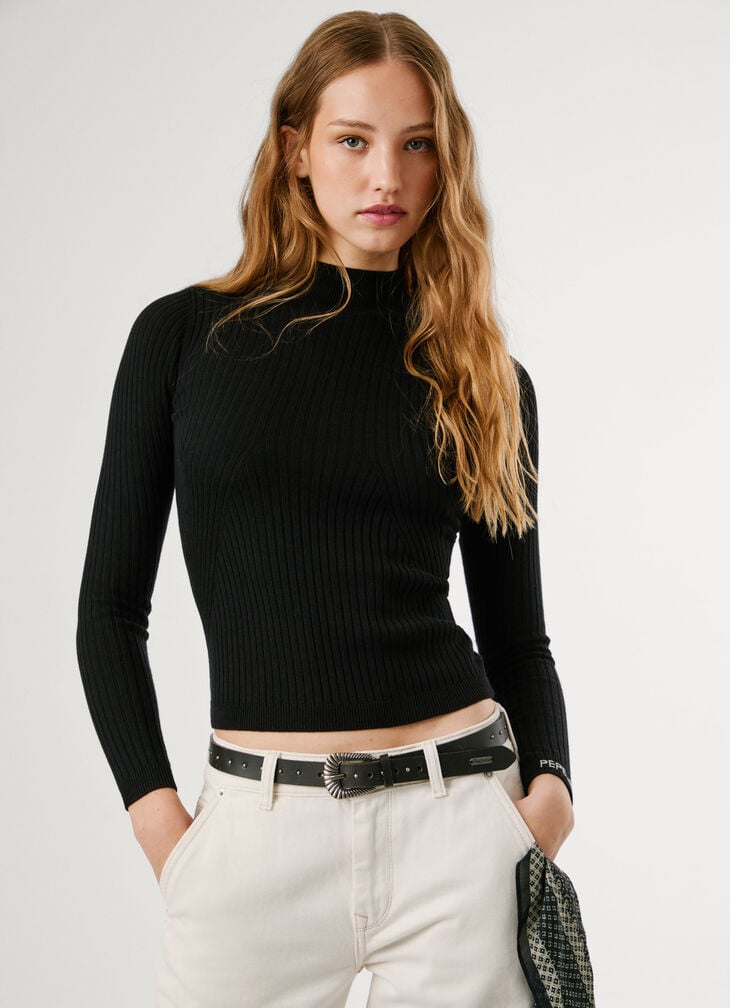 Pepe Jeans perkins collar ribbed jumper