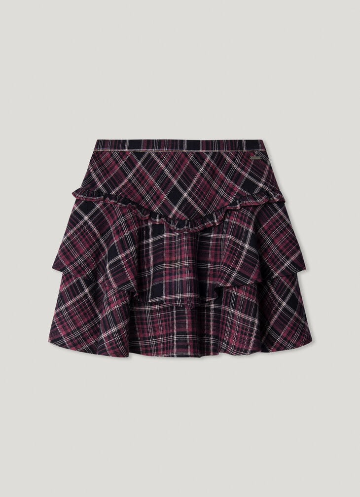 Pepe Jeans plaid print mini skirt