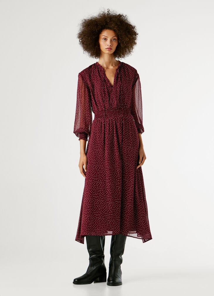 Pepe Jeans Polka Dot Midi Dress