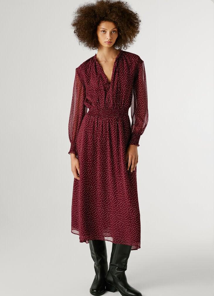 Pepe Jeans Polka Dot Midi Dress