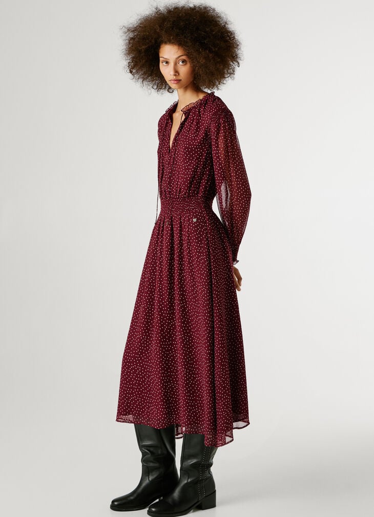 Pepe Jeans Polka Dot Midi Dress