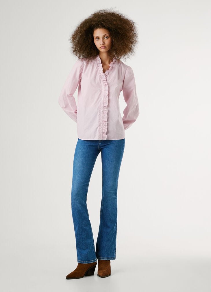 Pepe Jeans Poplin Ruffle Blouse