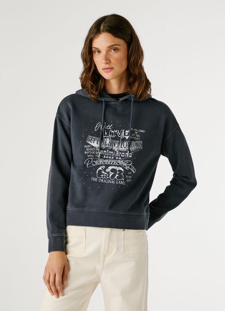 Pepe Jeans Printed Graphic Hoodie