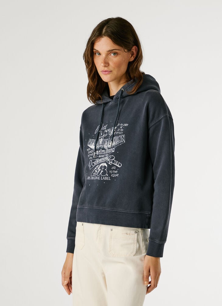 Pepe Jeans Printed Graphic Hoodie