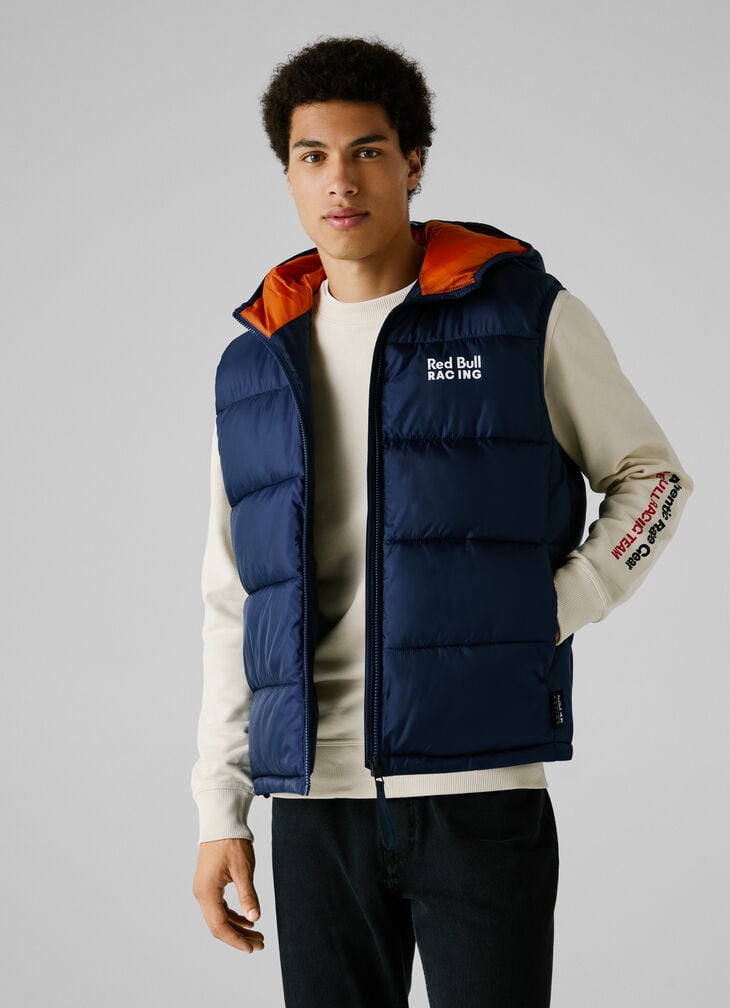 Pepe Jeans Printed Logo Hooded Gilet