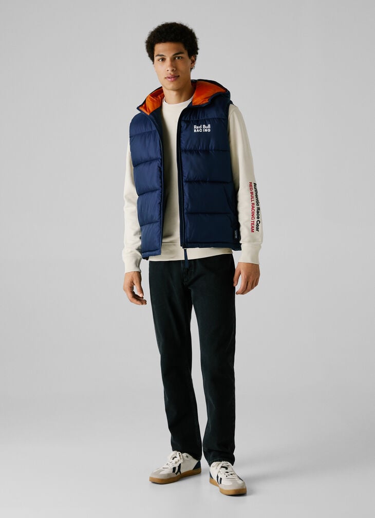 Pepe Jeans Printed Logo Hooded Gilet