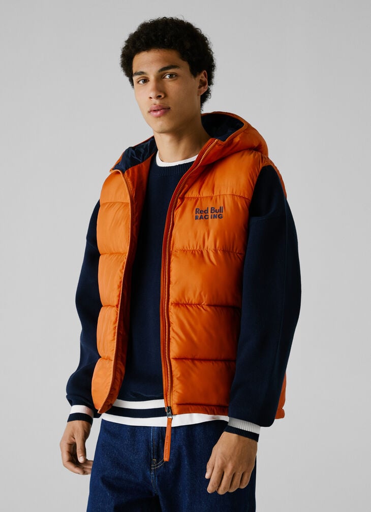 Pepe Jeans Printed Logo Hooded Gilet