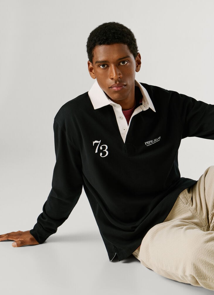 Pepe Jeans printed logo rugby polo