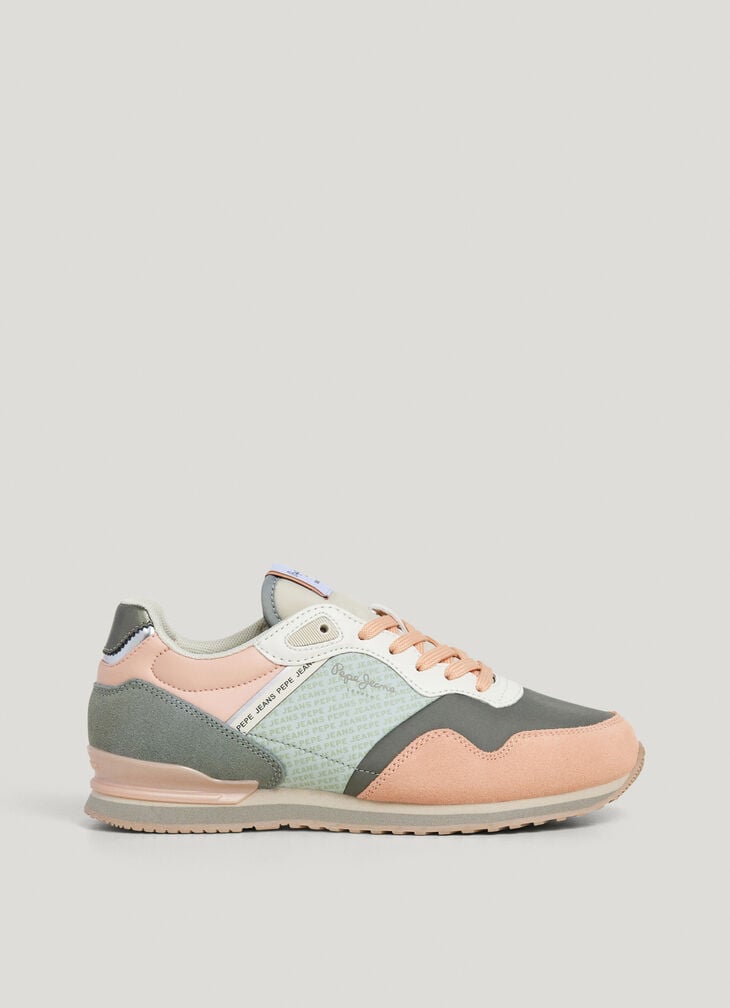 Pepe Jeans printed logo running trainers