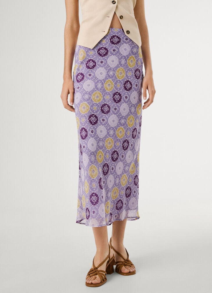 Pepe Jeans Printed Midi Skirt
