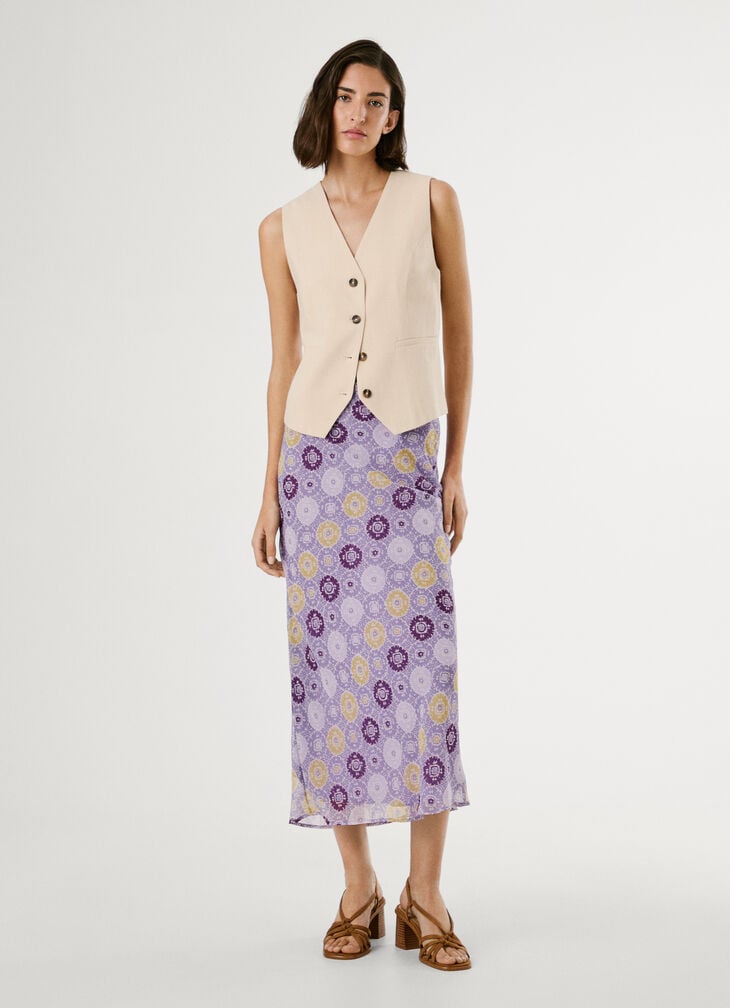 Pepe Jeans printed midi skirt