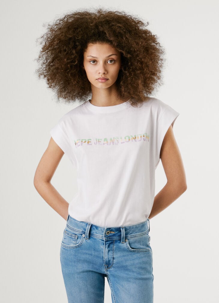Pepe Jeans Printed Multicolor Logo T-shirt