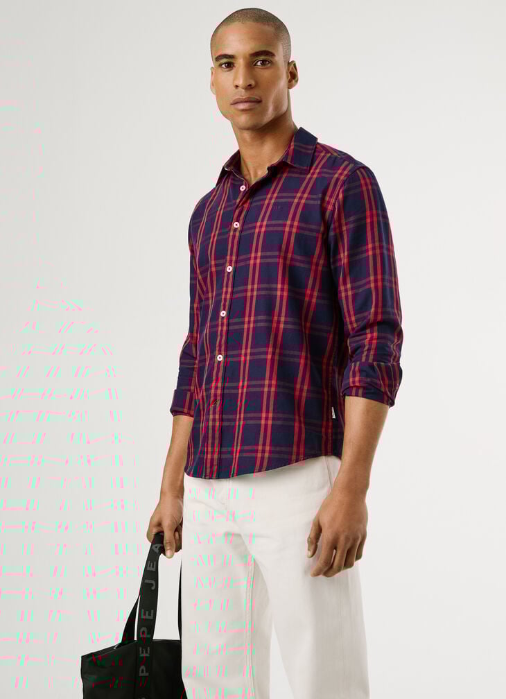 Pepe Jeans regular fit checked twill shirt