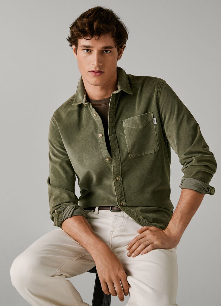 Pepe Jeans regular fit corduroy shirt