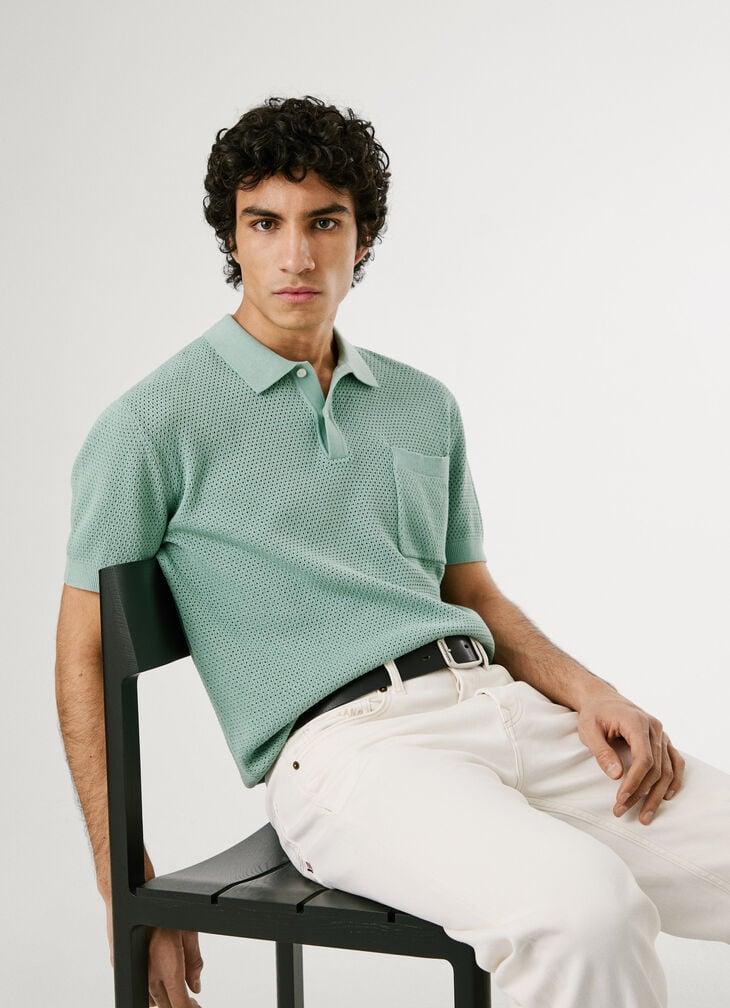 Pepe Jeans regular fit crochet polo