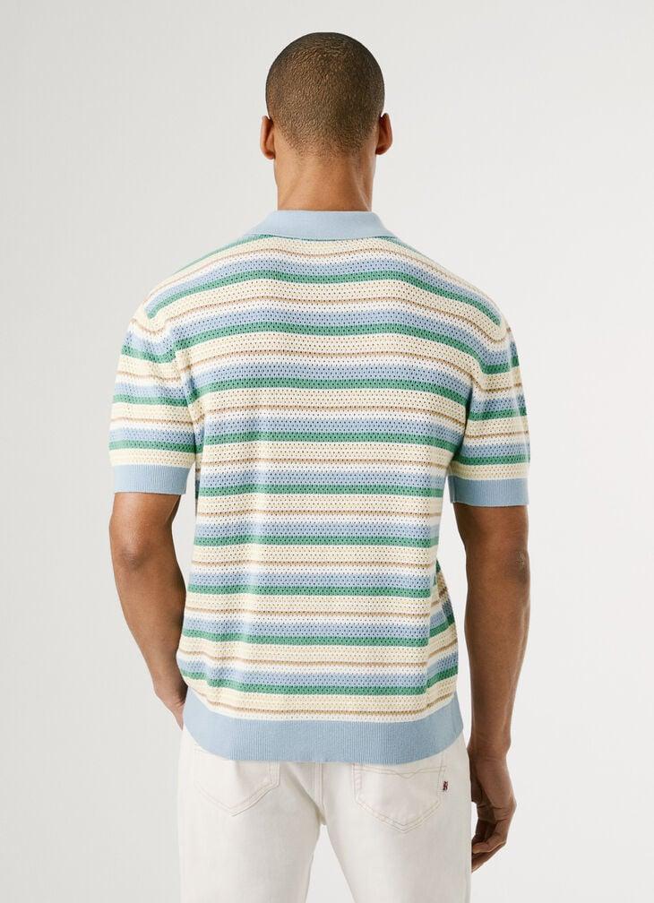 Pepe Jeans Regular Fit Crochet Striped Polo