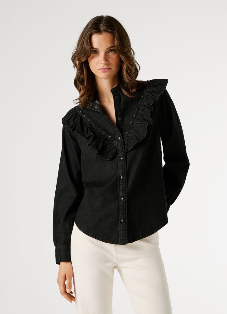 Pepe Jeans Regular Fit Denim Blouse