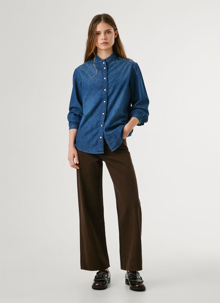 Pepe Jeans Regular Fit Denim Blouse