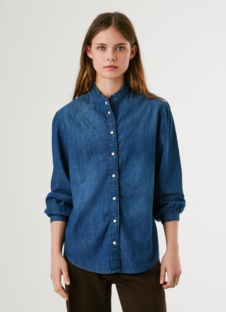 Pepe Jeans Regular Fit Denim Blouse