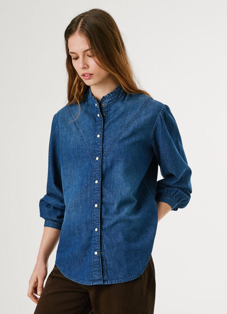 Pepe Jeans Regular Fit Denim Blouse