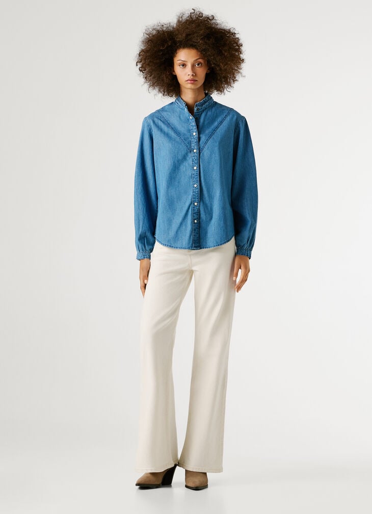 Pepe Jeans Regular Fit Denim Blouse