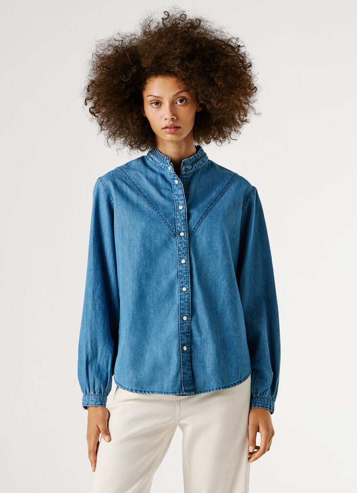 Pepe Jeans Regular Fit Denim Blouse